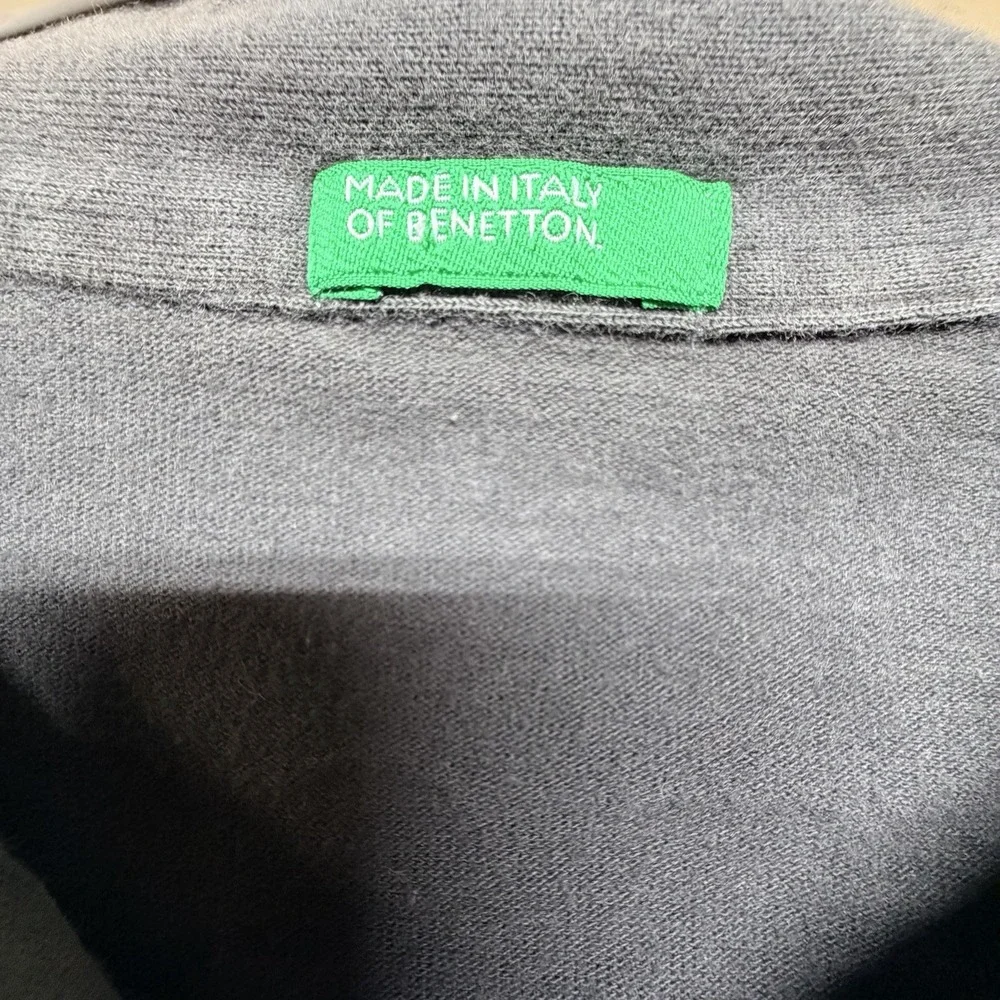 United Colors of Benetton Polo Shirt Gray‎ Long Sleeve UCB 1965